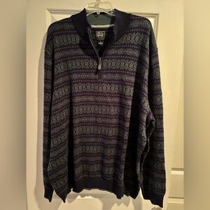 Jos A Bank Traveler Quarter Zip Sweater Pima Cotton 3X Big Tall NWT